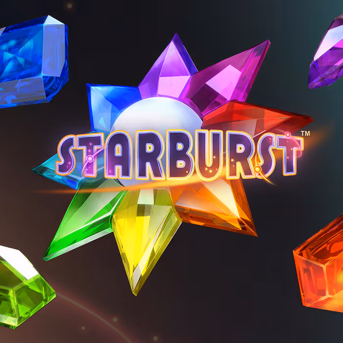 Starburst slot game featuring expanding wilds and vibrant gem symbols