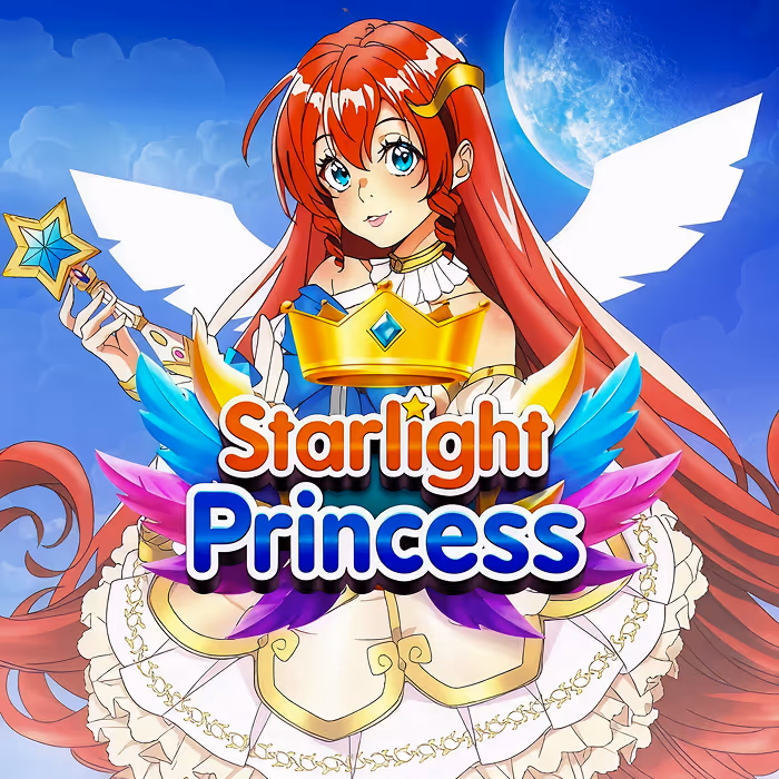Starlight Princess slot with anime-style graphics and multiplier symbols